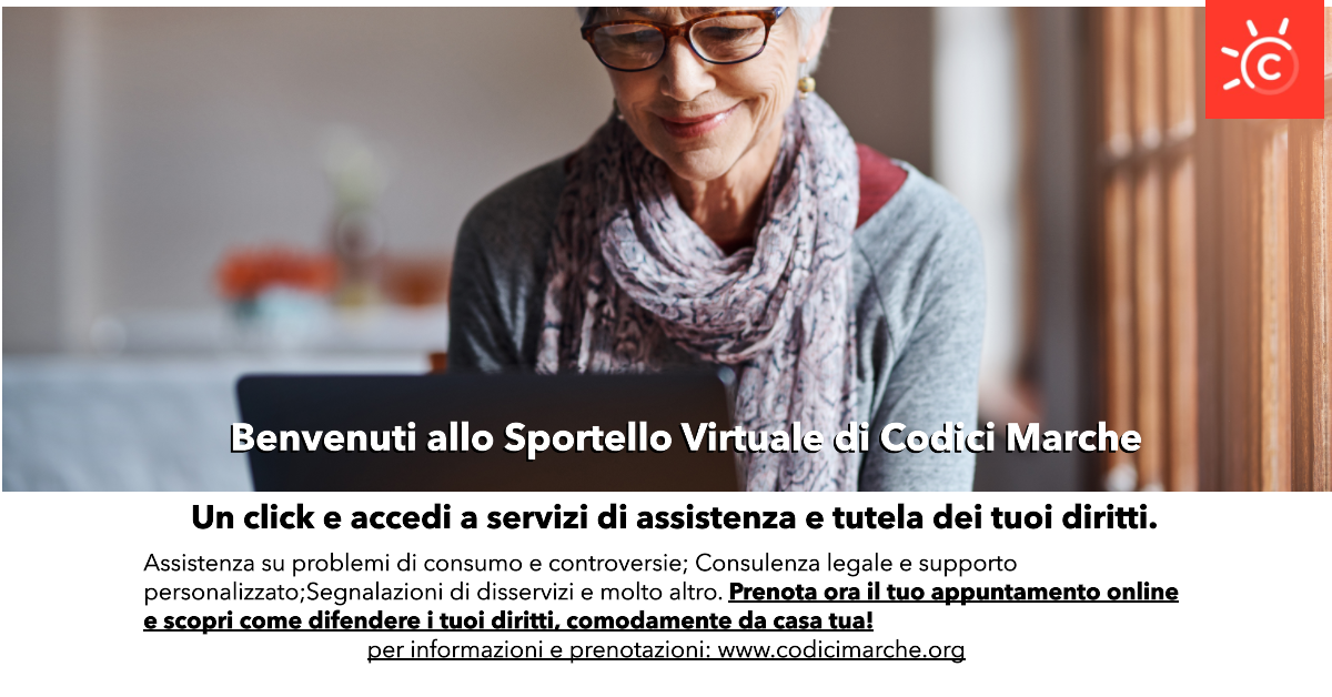 Benvenuti allo Sportello Virtuale di Codici Marche